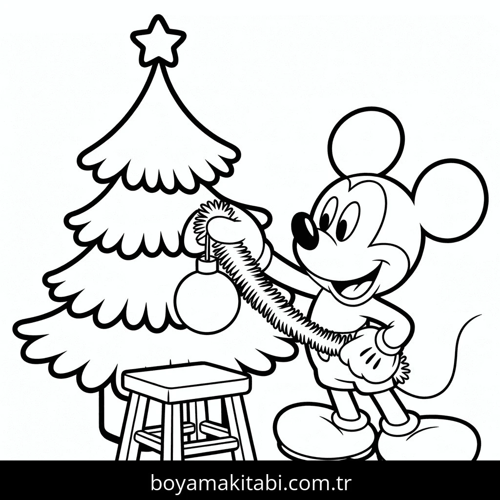 Mickey boyama sayfası – yaratıcılık, eğlenceli etkinlik