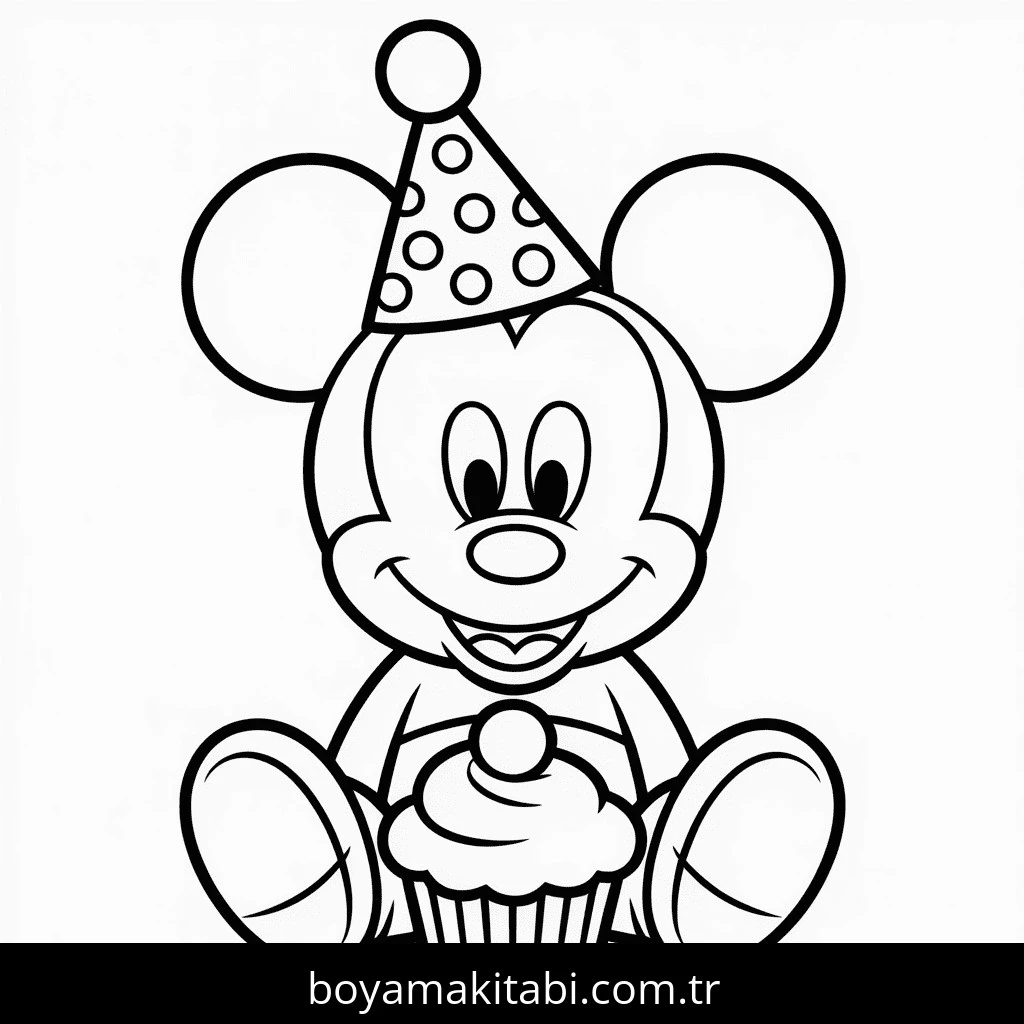 Mickey boyama sayfası – evde etkinlik, ücretsiz yazdır
