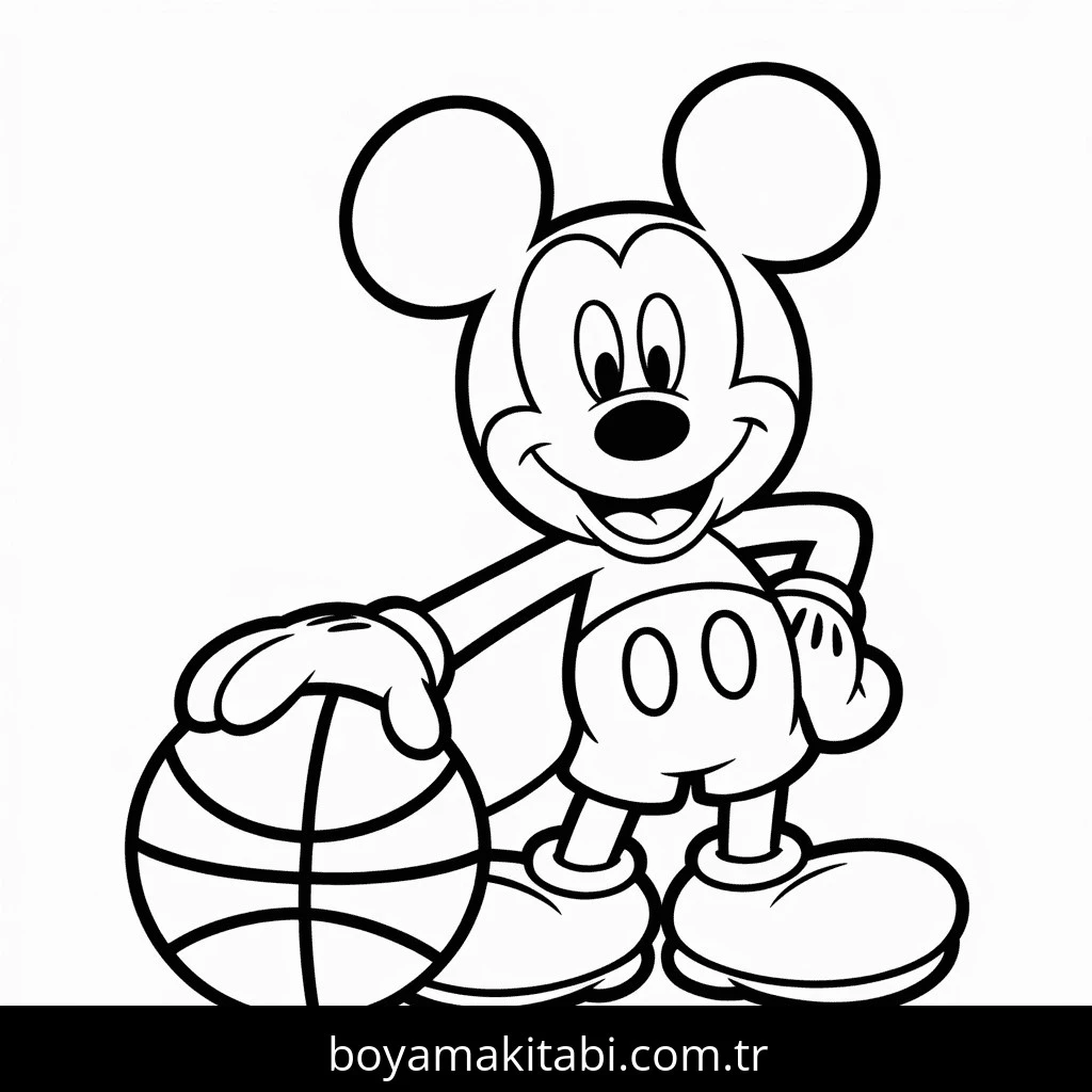 Mickey boyama sayfası – boyama etkinliği, çocuk aktivitesi