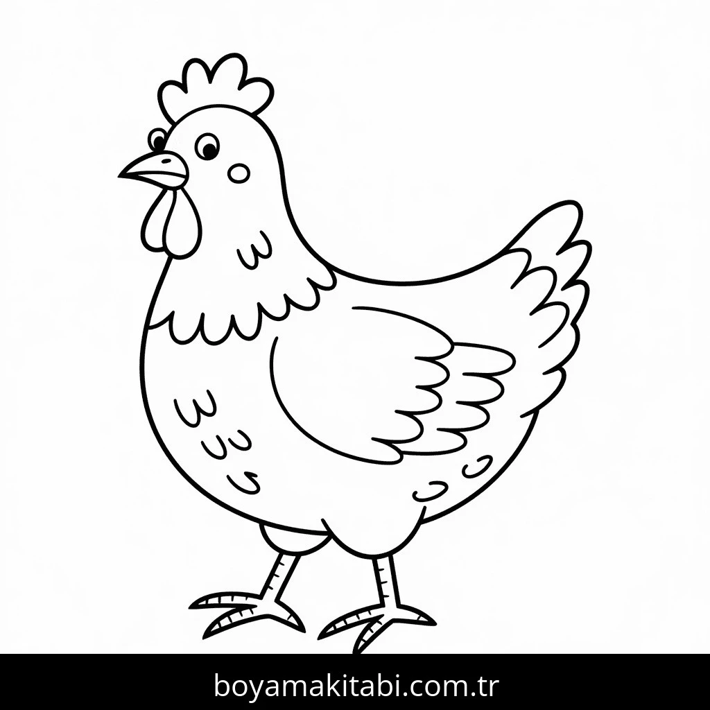 Tavuklar boyama sayfası – eğlenceli etkinlik, el becerilerini geliştirir
