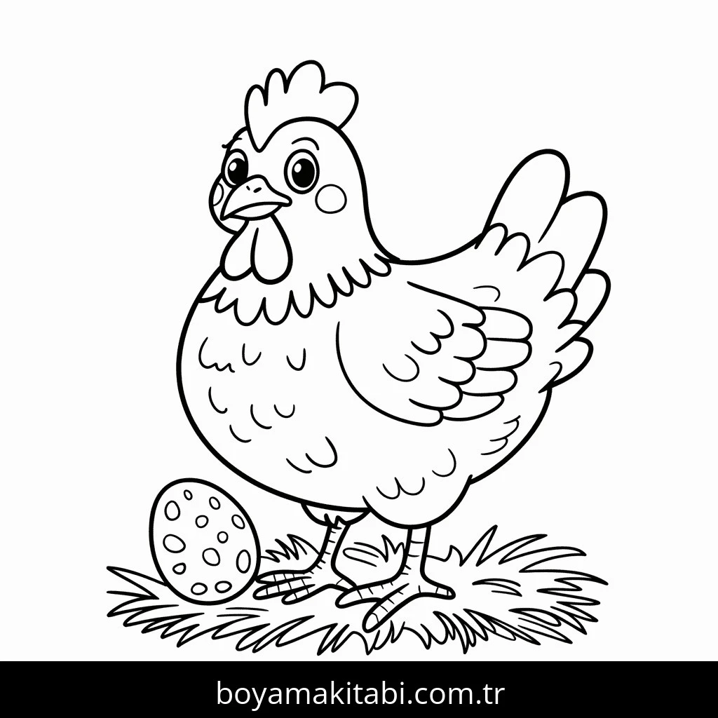 Tavuklar boyama sayfası – boyama çalışması, yaratıcılığı geliştirir
