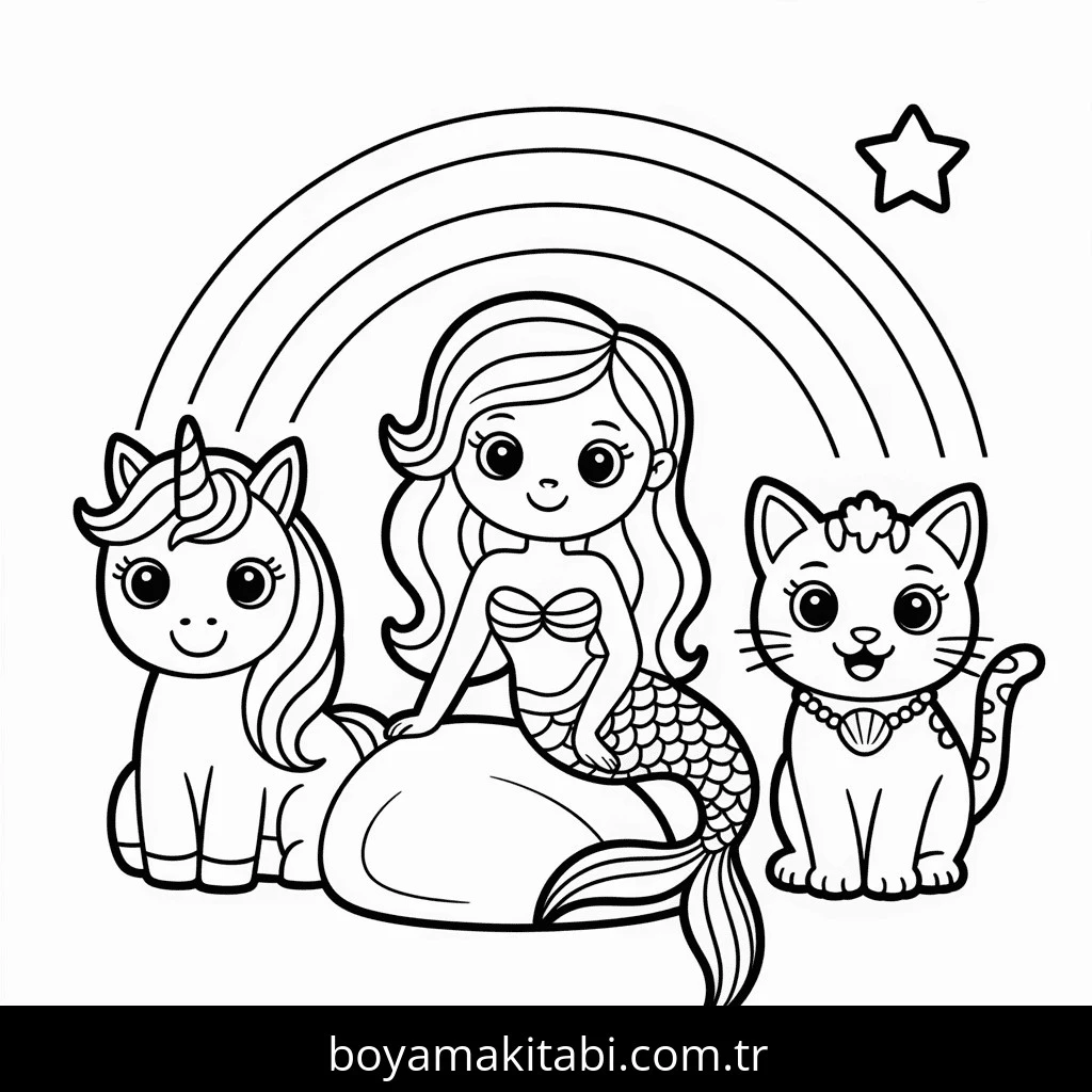 Unicorn Boyama Sayfaları