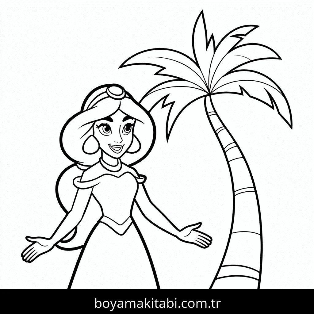 Yasemin boyama sayfası – yaratıcılık, eğlenceli etkinlik