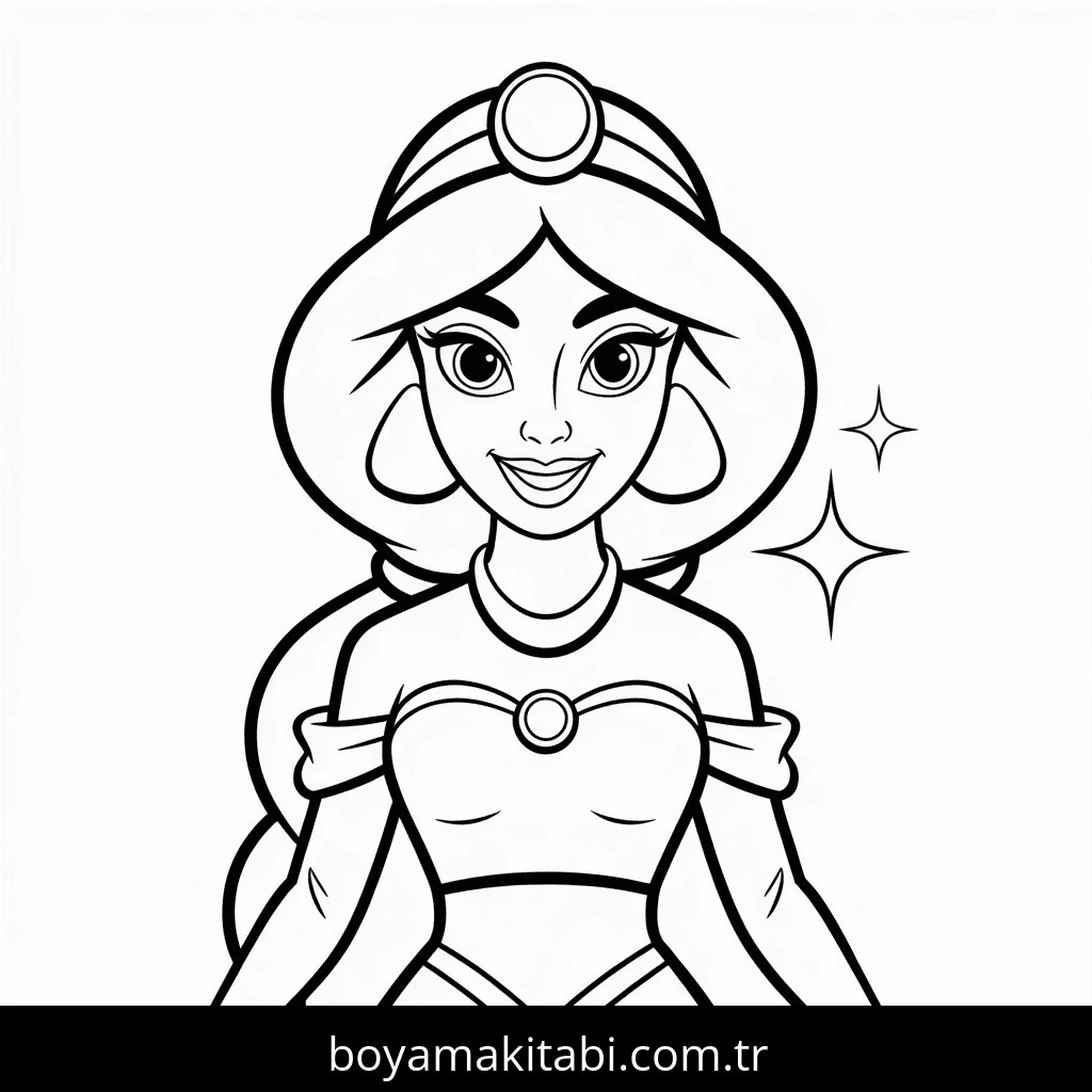 Yasemin boyama sayfası – kolay boyama, eğitici aktivite