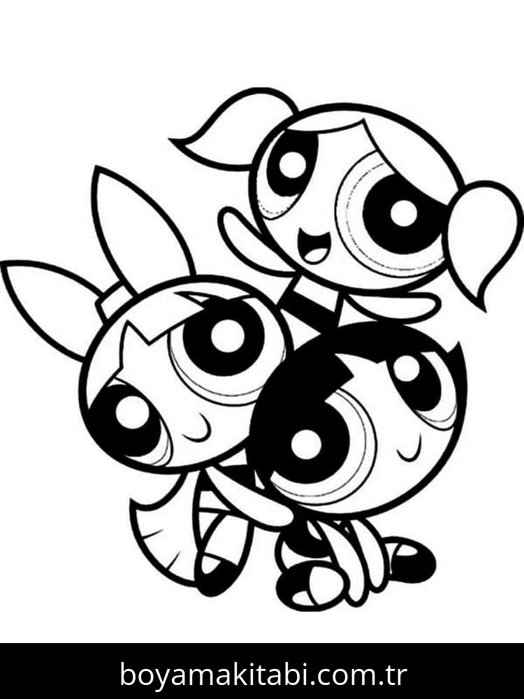 Powerpuff Girls boyama sayfası #21 – eğlenceli etkinlik, el becerilerini geliştirir