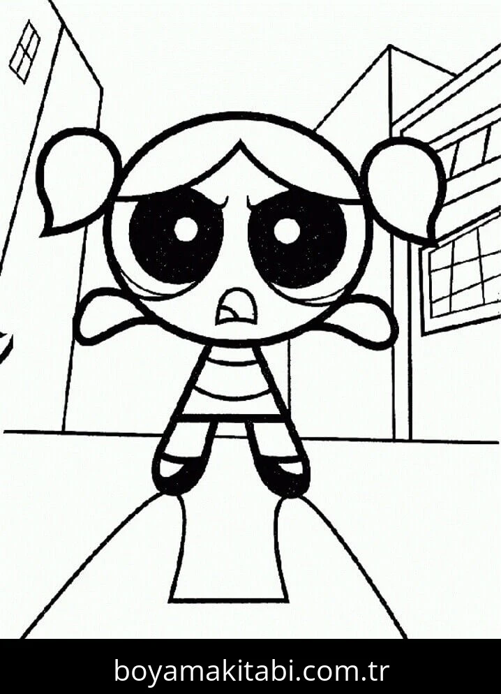 Powerpuff Girls boyama sayfası #22 – yaratıcılığı geliştirir, keyifli zaman