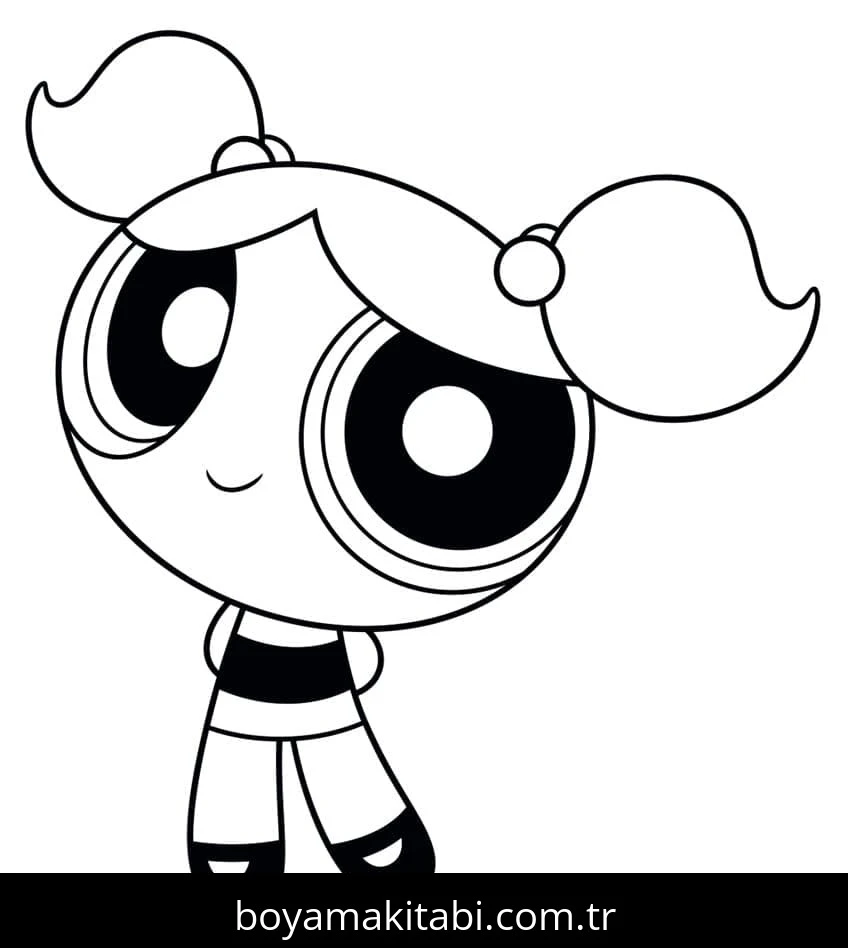 Powerpuff Girls boyama sayfası #28 – el becerilerini geliştirir, boyama çalışması