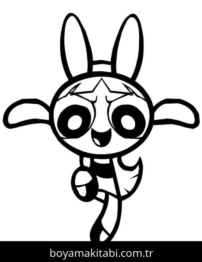 Powerpuff Girls boyama sayfası #38 – ilkokul öğrencileri için, hayal gücünü besler