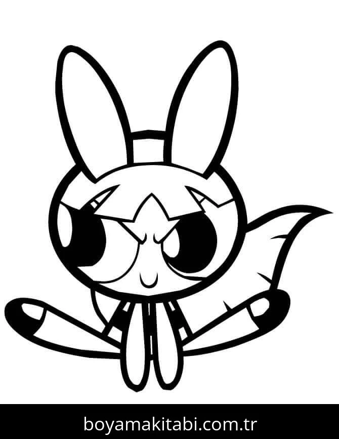 Powerpuff Girls boyama sayfası #44 – motor becerileri destekler, mürekkep tasarrufu sağlar