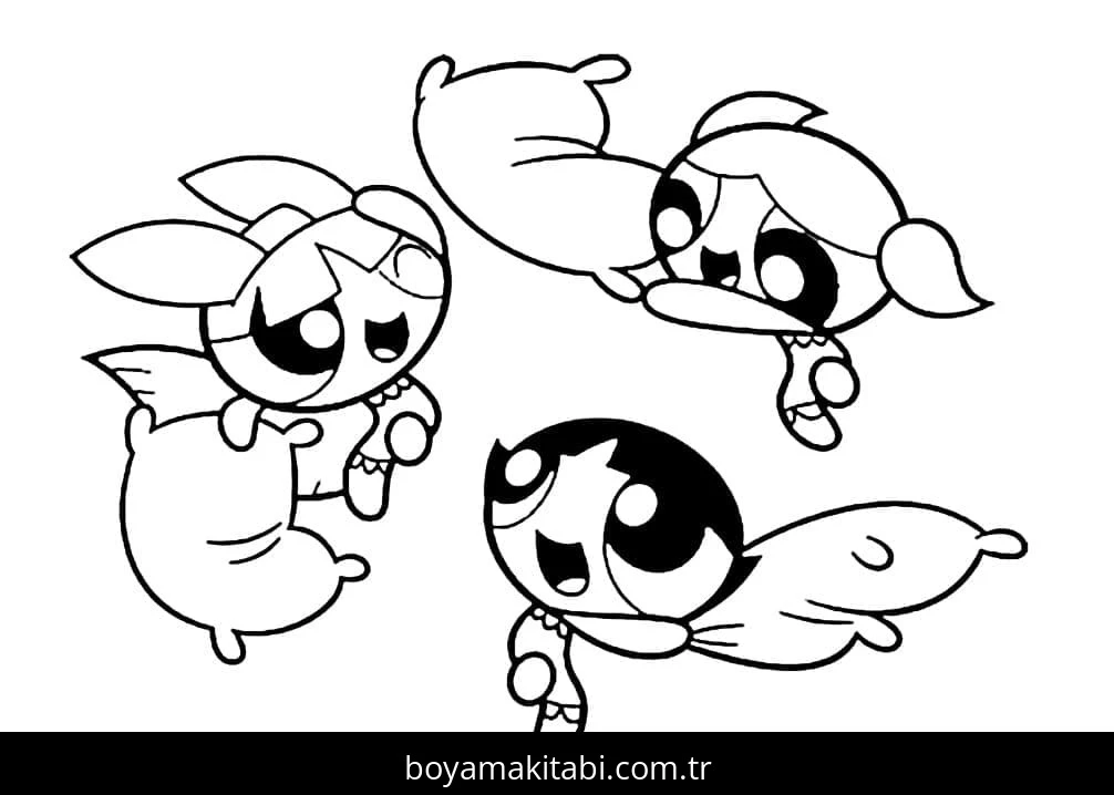 Powerpuff Girls boyama sayfası #48 – ekran süresine alternatif, çocuklarla kaliteli zaman