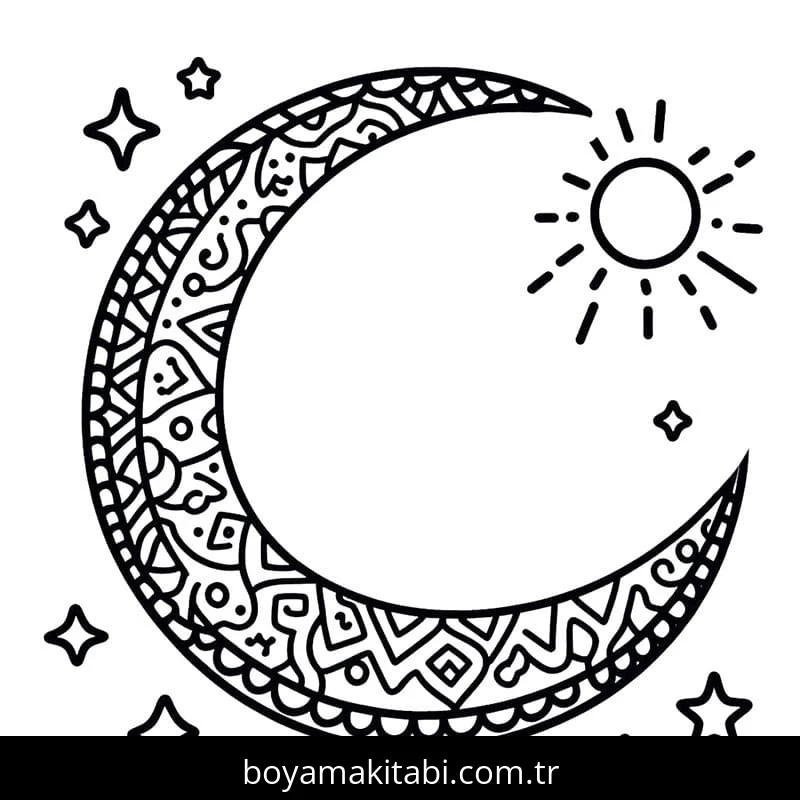 Ramazan Bayramı boyama sayfası – sanatsal çalışma, çocuklar için