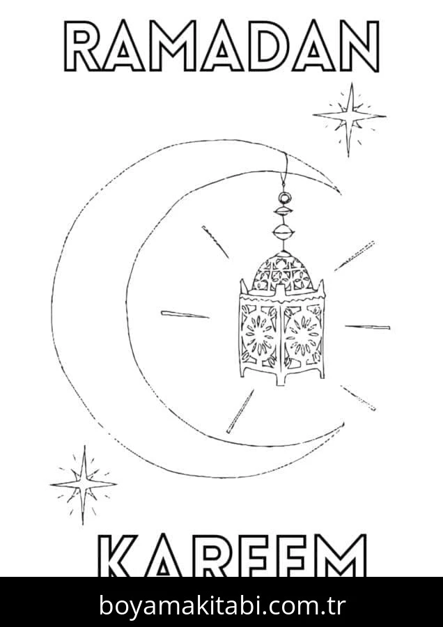 Ramazan Bayramı boyama sayfası – kolay boyama, eğitici aktivite