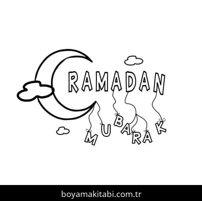 Ramazan Bayramı boyama sayfası – yaratıcılığı geliştirir, keyifli zaman