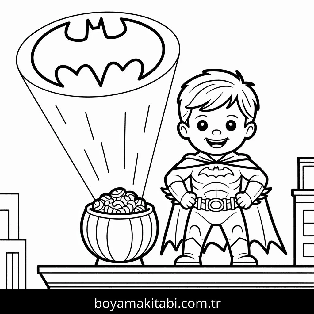 Cadılar Bayramı boyama sayfası #61 – el becerilerini geliştirir, boyama çalışması