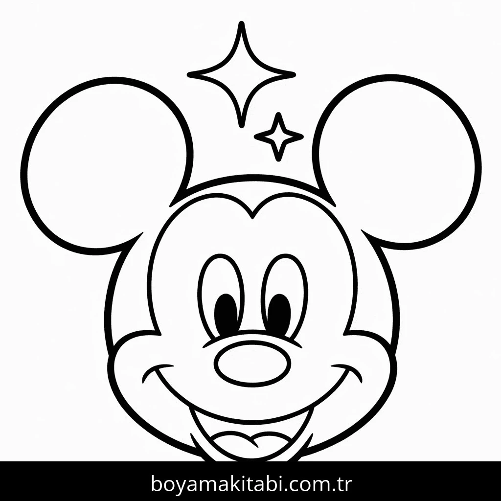Mickey Mouse (Miki Fare) boyama sayfası – boyama etkinliği, çocuk aktivitesi