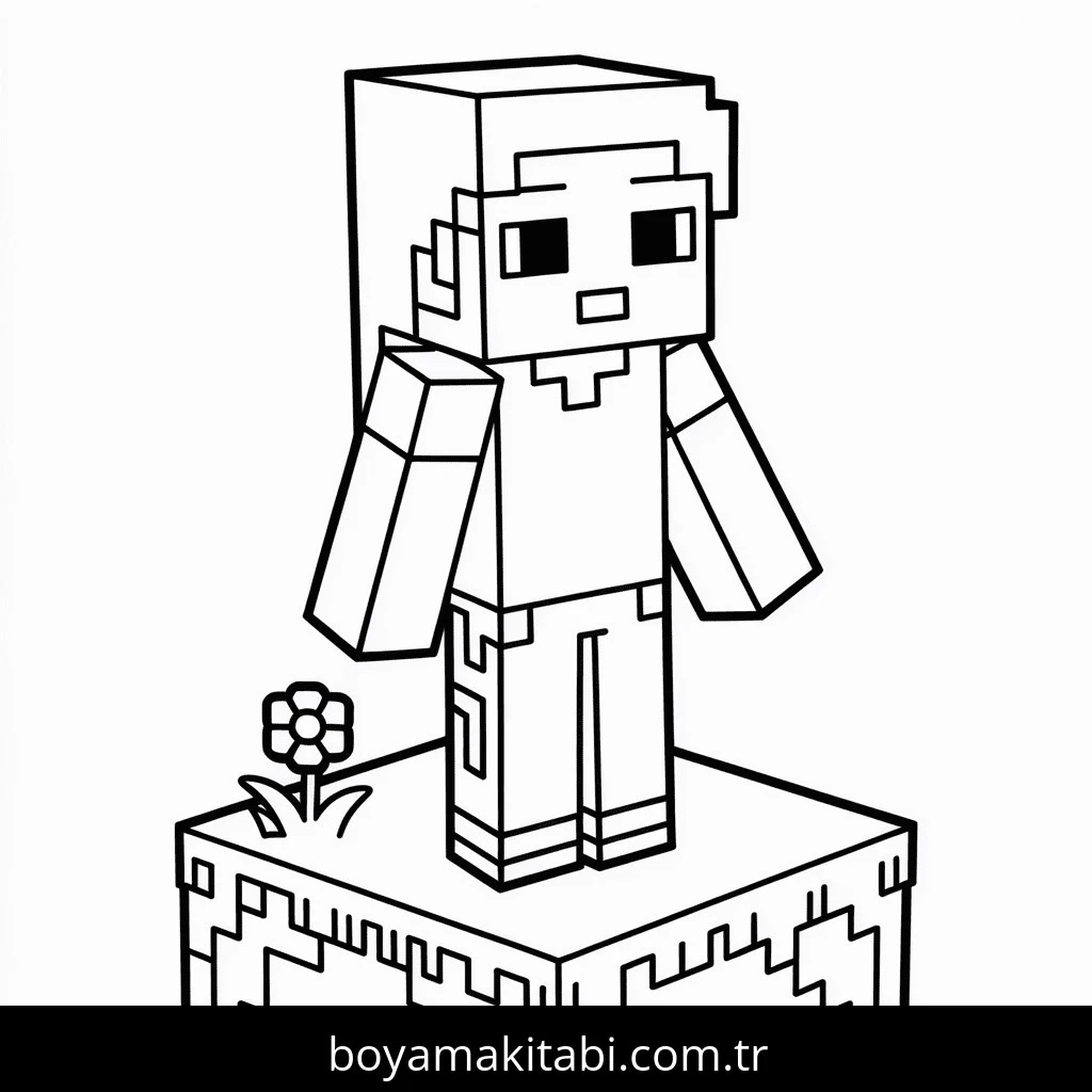 Minecraft boyama sayfası #332 – eğlenceli öğrenme deneyimi, okul öncesi