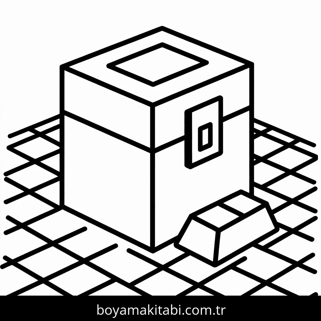 Minecraft boyama sayfası #339 – okul öncesi, evde etkinlik