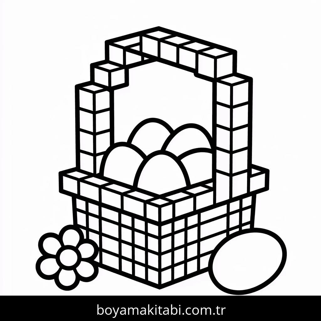 Minecraft boyama sayfası #344 – el becerilerini geliştirir, boyama çalışması