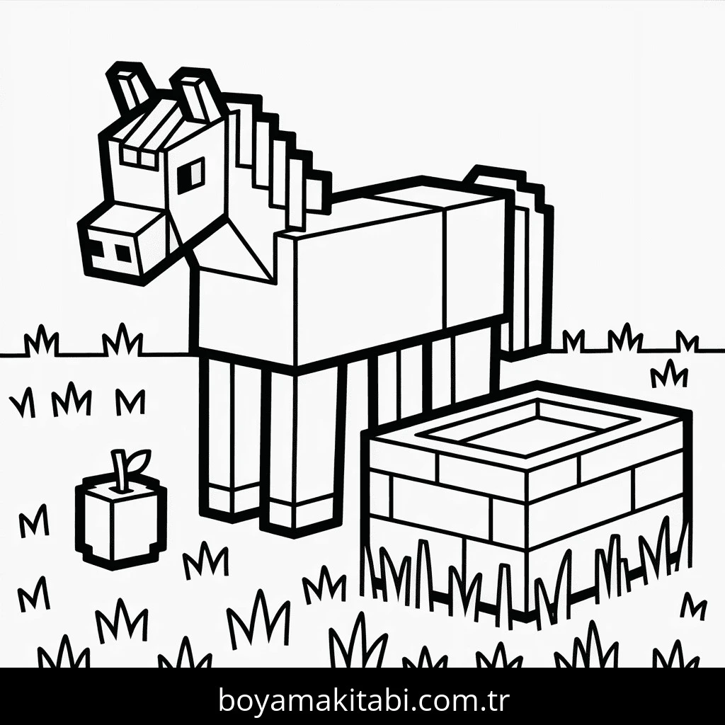 Minecraft boyama sayfası – keyifli zaman, renkli çizimler