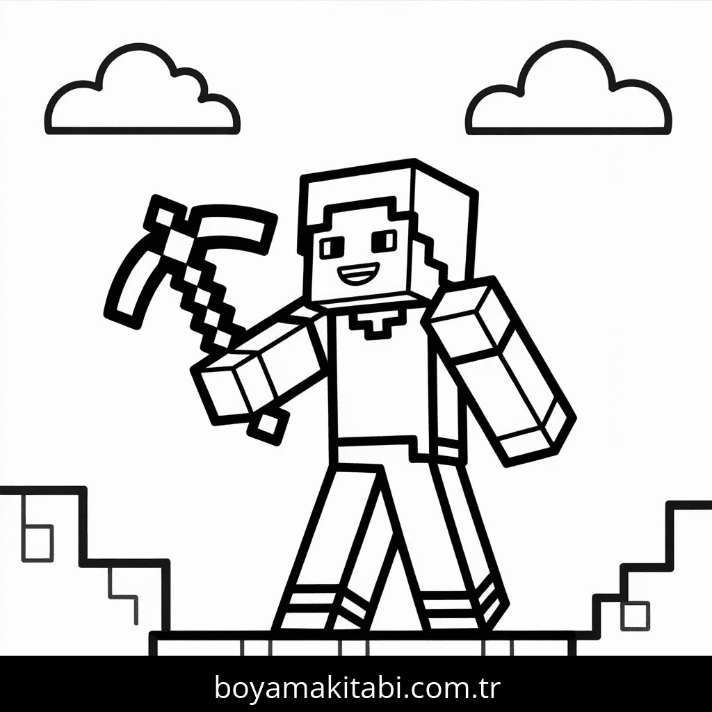 Minecraft boyama sayfası – yaratıcılık, eğlenceli etkinlik