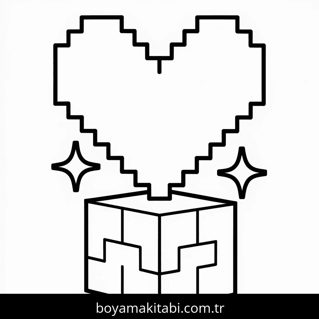 Minecraft boyama sayfası – renkli çizimler, okul öncesi