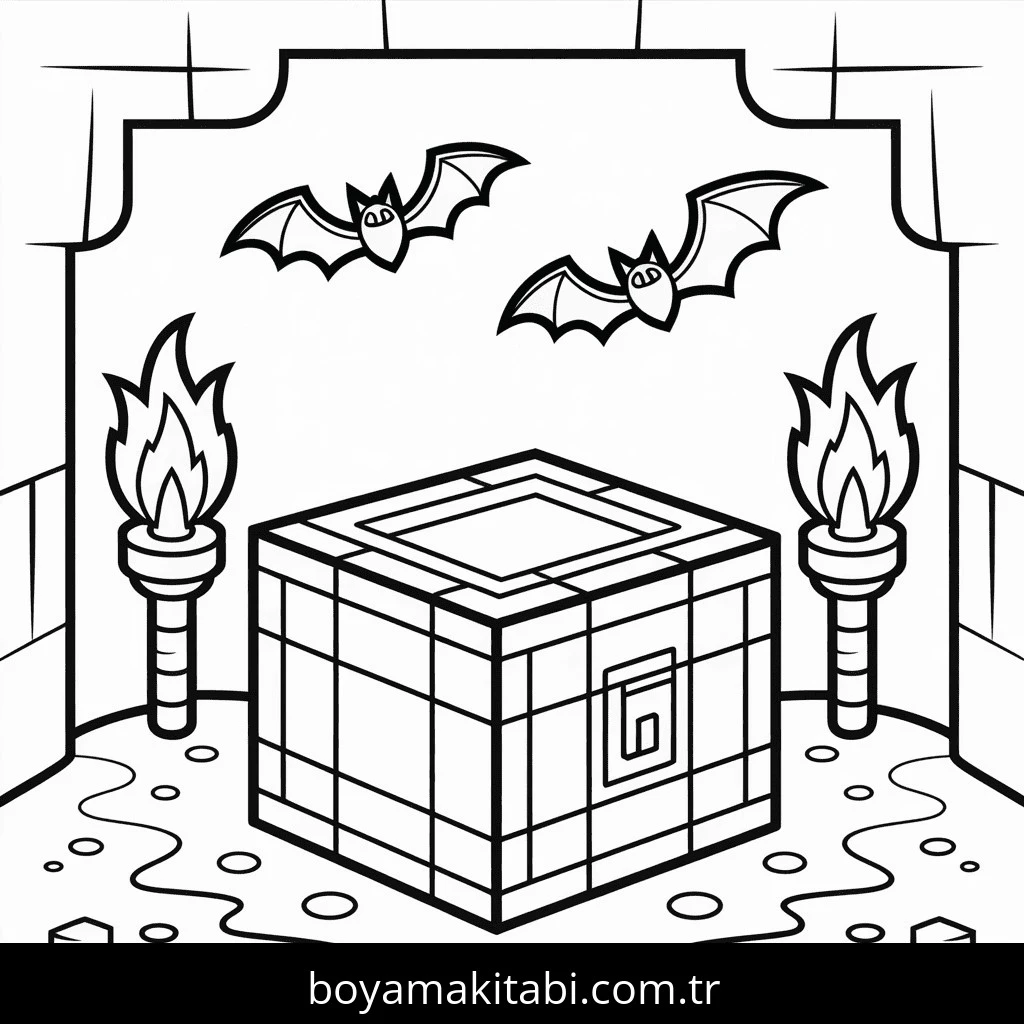 Minecraft boyama sayfası – eğlenceli etkinlik, el becerilerini geliştirir