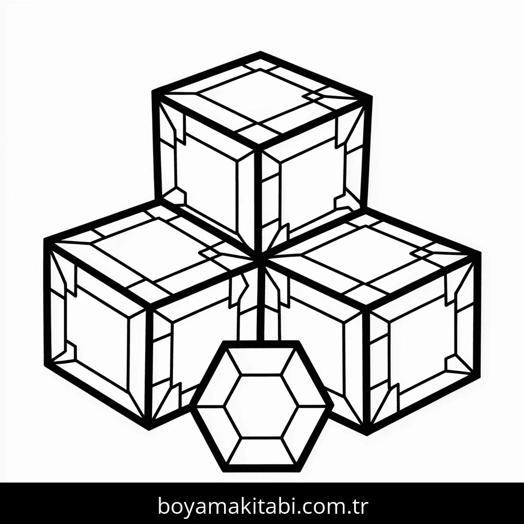 Minecraft boyama sayfası – okul öncesi, evde etkinlik