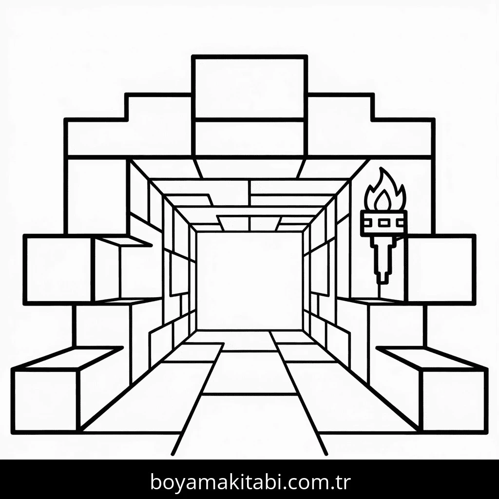 Minecraft boyama sayfası – eğitici aktivite, yaratıcılık