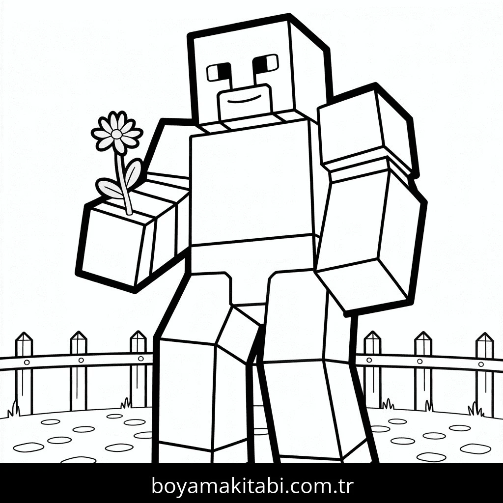 Minecraft boyama sayfası – evde etkinlik, ücretsiz yazdır