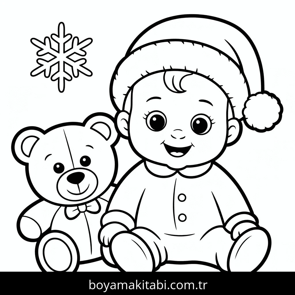 Noel boyama sayfası – boyama etkinliği, çocuk aktivitesi