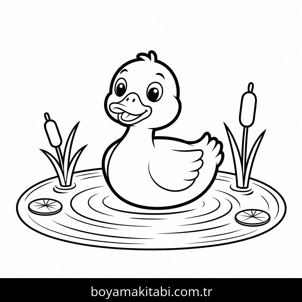 Ördek boyama sayfası – yaratıcılığı geliştirir, keyifli zaman