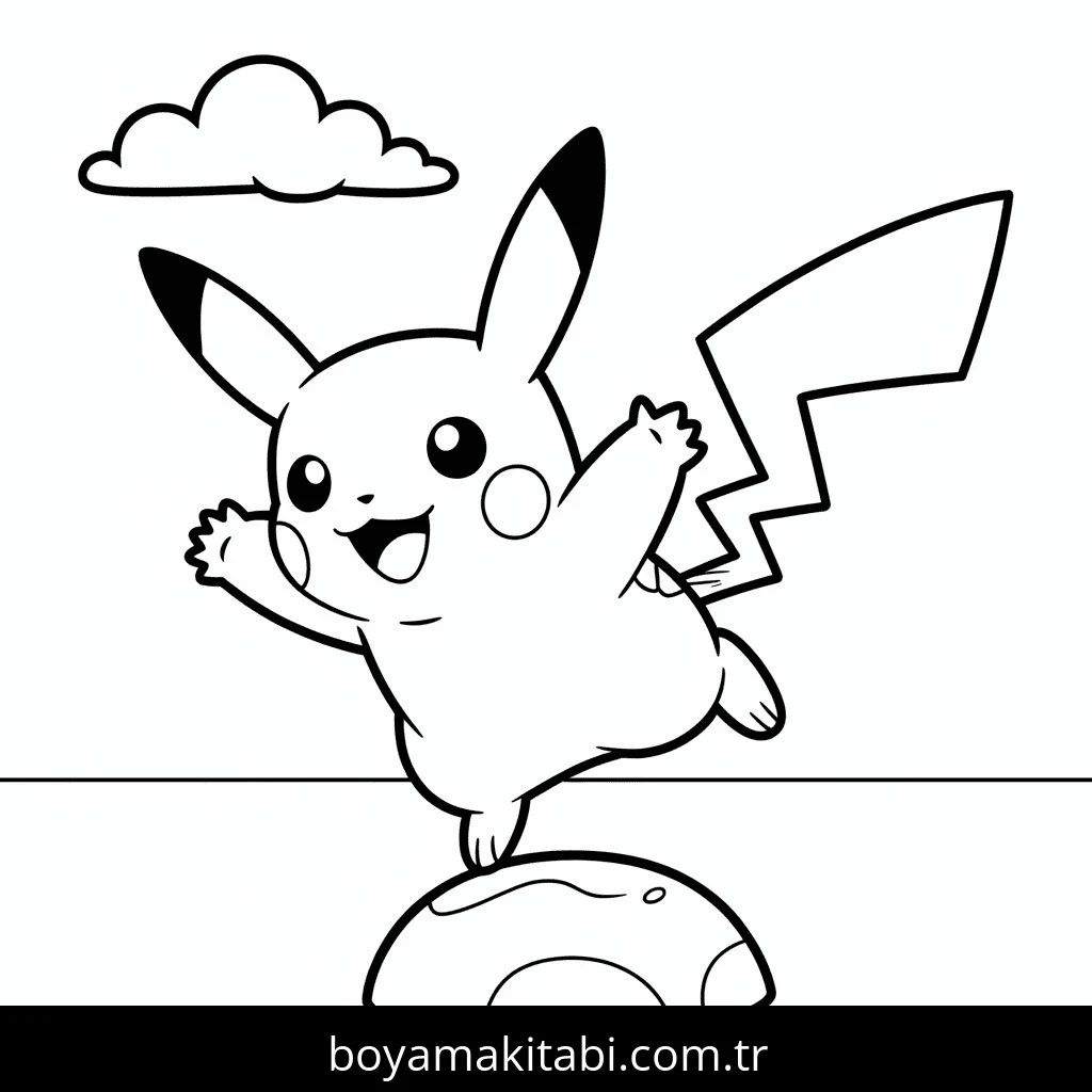 Pikachu boyama sayfası – yaratıcılığı geliştirir, keyifli zaman