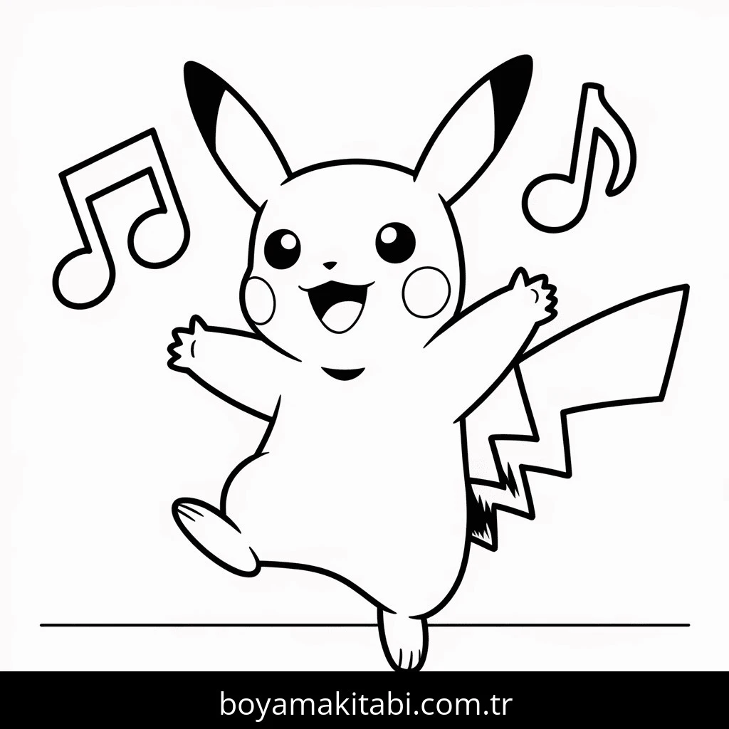Pikachu boyama sayfası – okul öncesi, evde etkinlik
