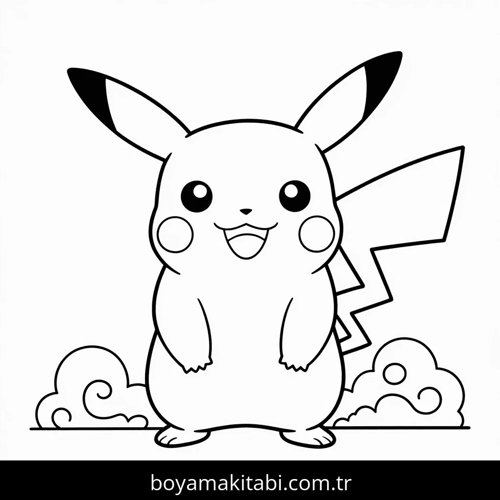 Pikachu boyama sayfası – ücretsiz yazdır, boyama etkinliği