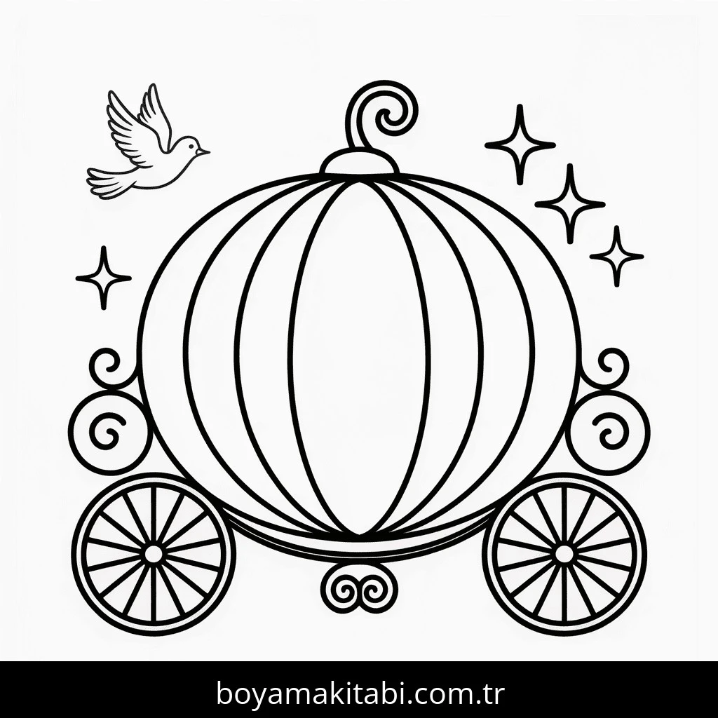 Sindirella boyama sayfası – çocuklar için, çizgi film temalı