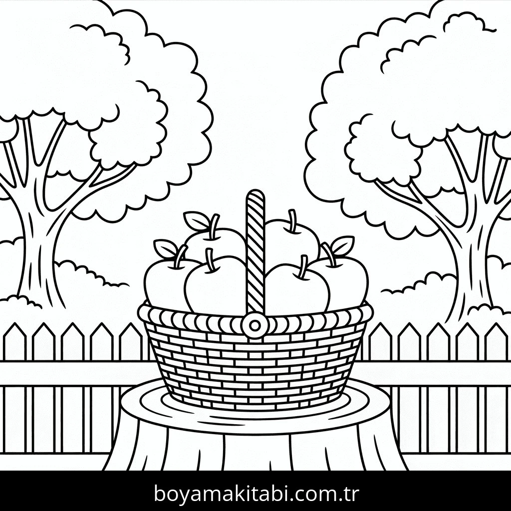Sonbahar boyama sayfası #176 – ilkokul öğrencileri için, hayal gücünü besler