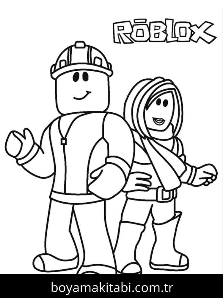 Roblox boyama sayfası – keyifli zaman, renkli çizimler