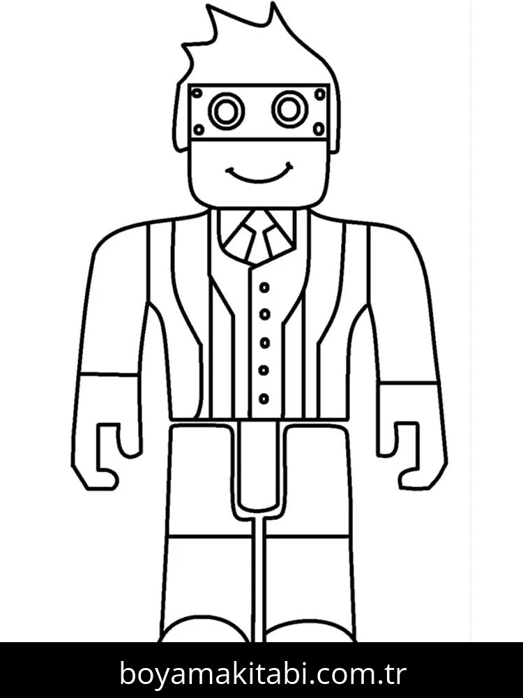 Roblox boyama sayfası – çocuklar için, çizgi film temalı