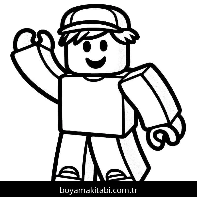 Roblox boyama sayfası – çizgi film temalı, basit çizim