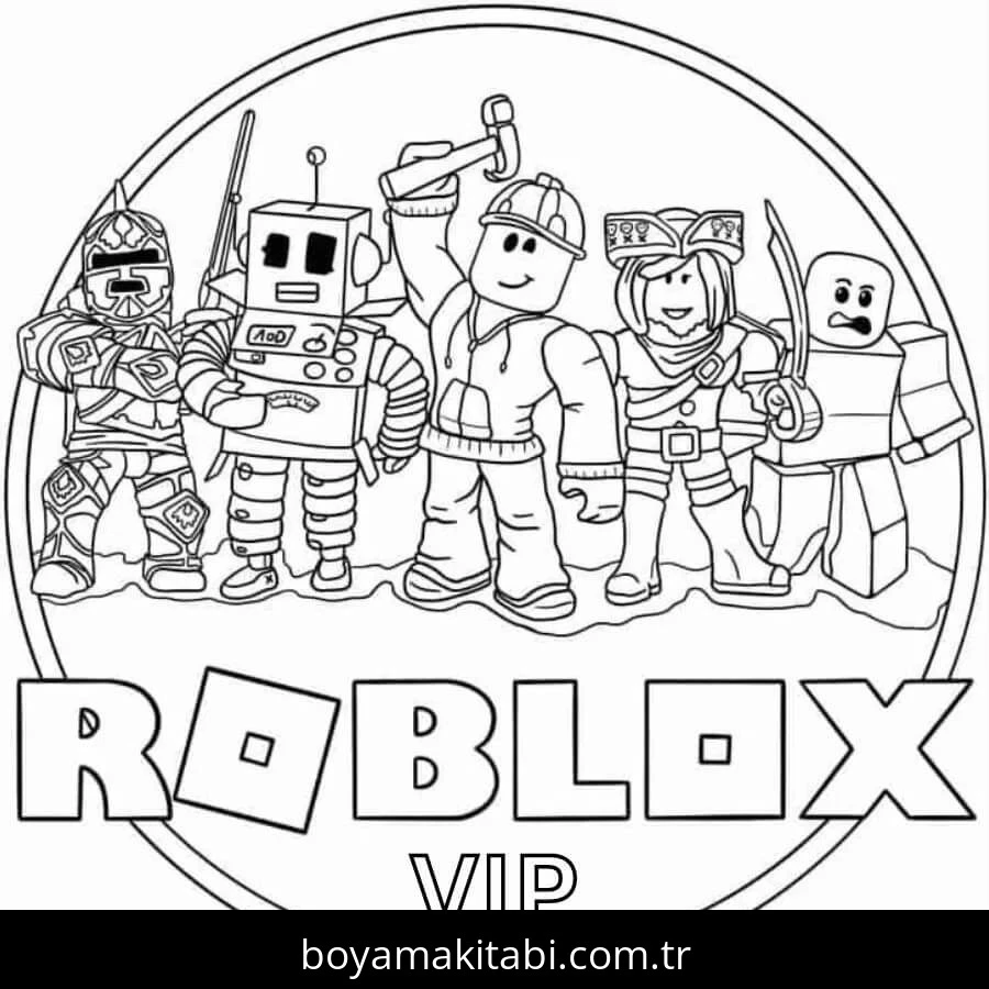 Roblox boyama sayfası – renkli çizimler, okul öncesi