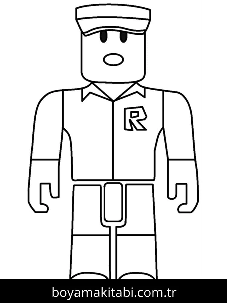 Roblox boyama sayfası – sevimli karakter, sanatsal çalışma