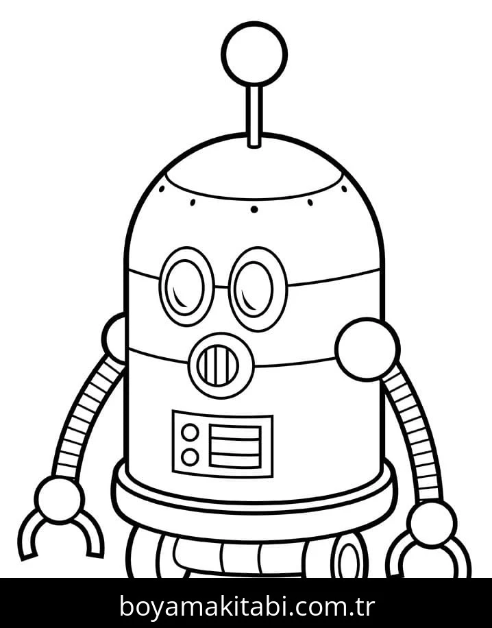 Robot boyama sayfası #85 – renk bilgisini öğretir, günlük etkinlik önerisi