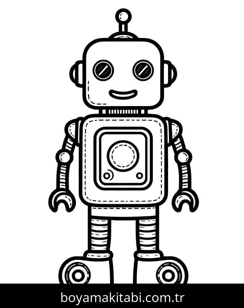 Robot boyama sayfası #89 – A4 baskıya uygun, ücretsiz yazdır