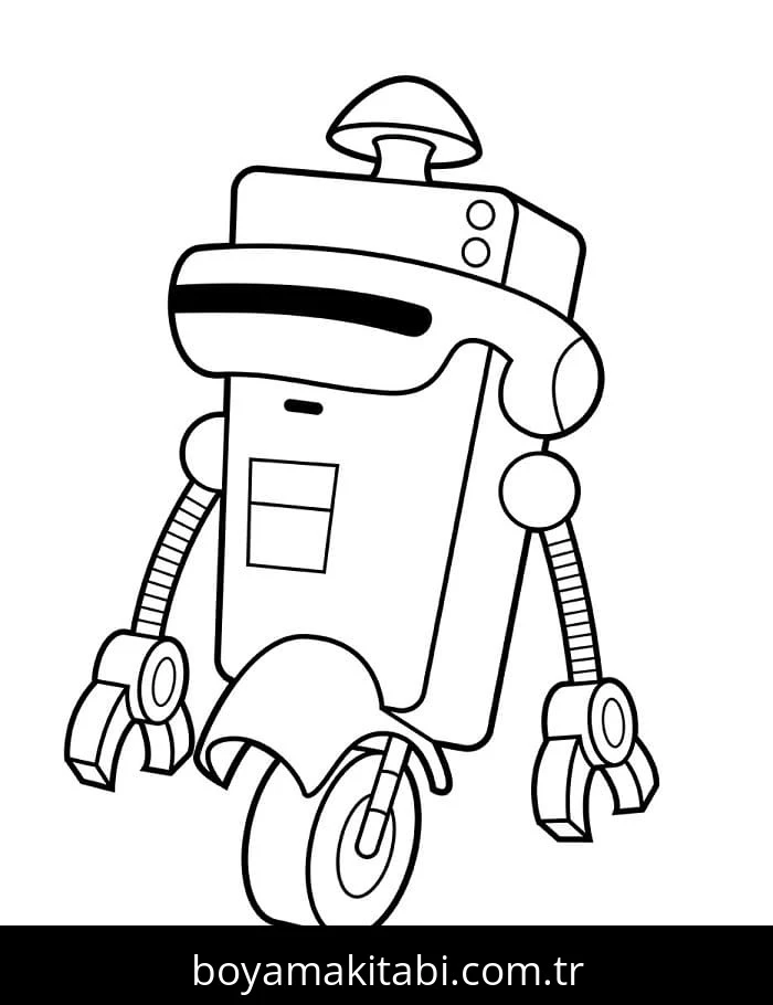 Robot boyama sayfası #91 – tamamen ücretsiz, çocuklar için