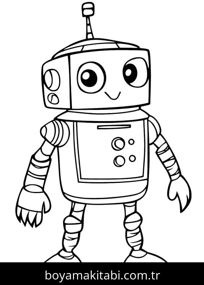 Robot boyama sayfası #93 – yaratıcı sanat çalışması, eğlenceli etkinlik