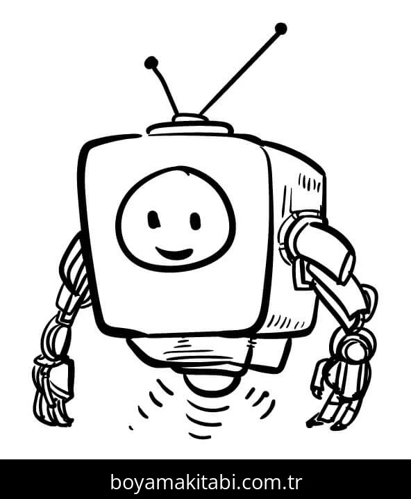 Robot boyama sayfası #101 – yaratıcılığı geliştirir, keyifli zaman