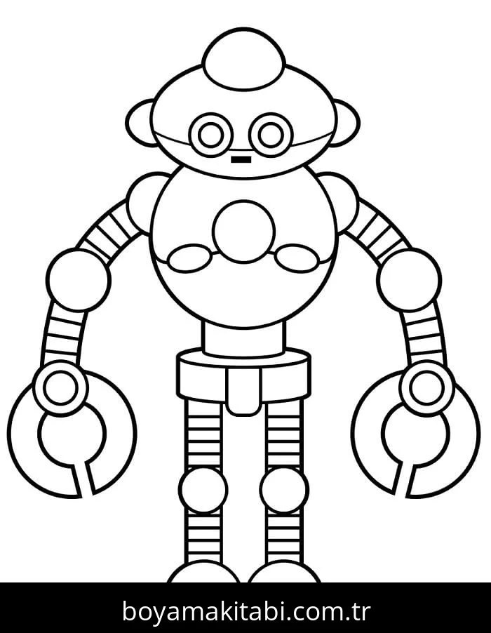 Robot boyama sayfası #102 – okul öncesi, evde etkinlik