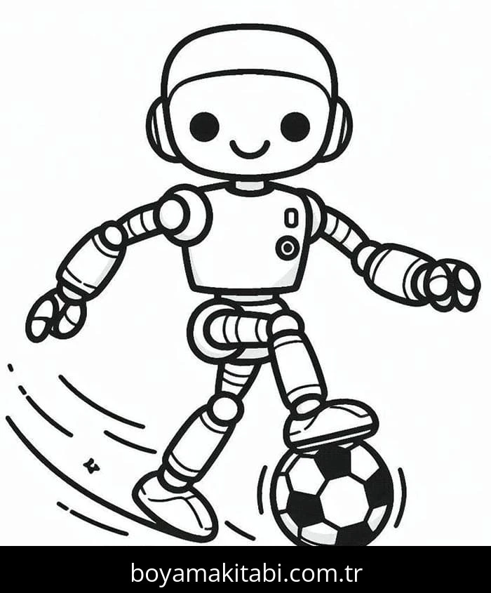 Robot boyama sayfası #112 – basit çizim, yaz tatili etkinliği