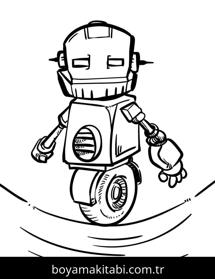 Robot boyama sayfası #118 – aile ile vakit geçirme, renk bilgisini öğretir