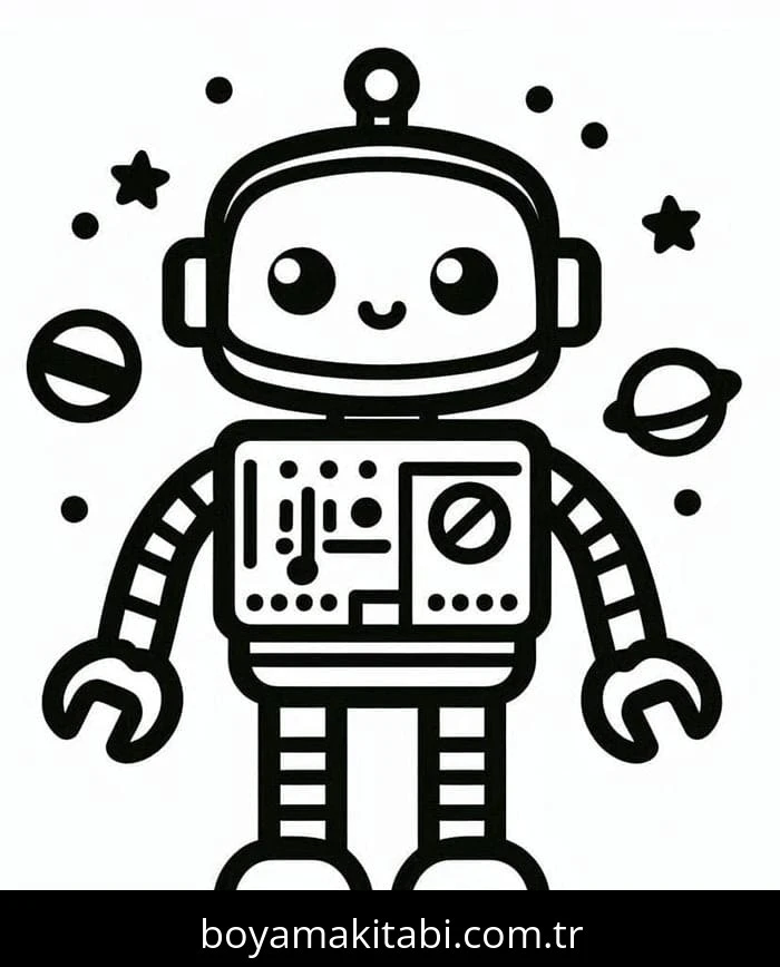 Robot boyama sayfası #124 – hayal gücünü besler, tamamen ücretsiz